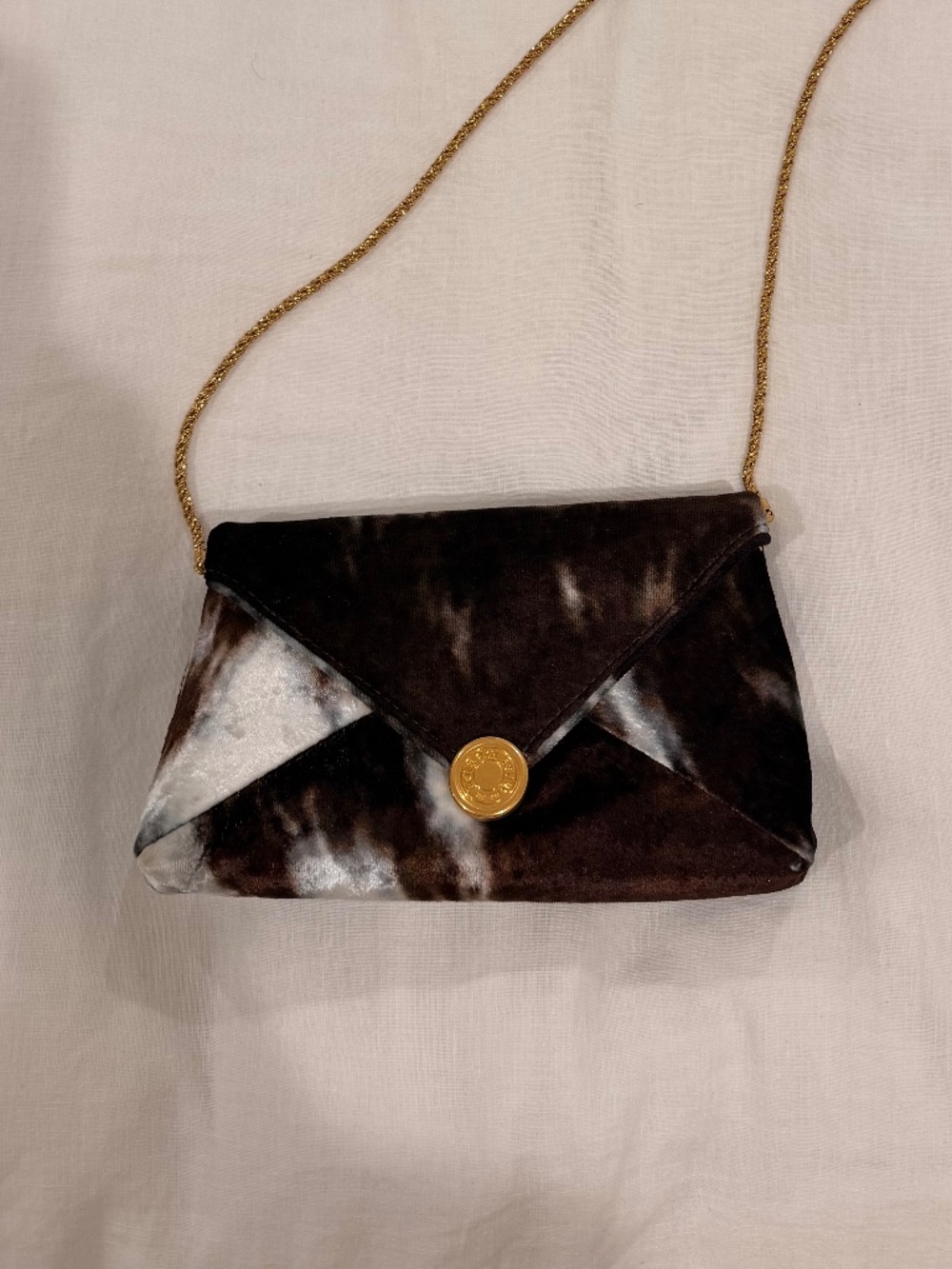 Dries Van Noten Cowhide-Print Envelope Bag